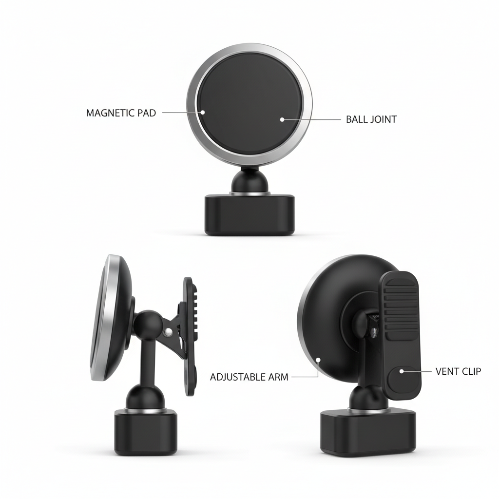 Magnetic Car Phone Holder Air Vent